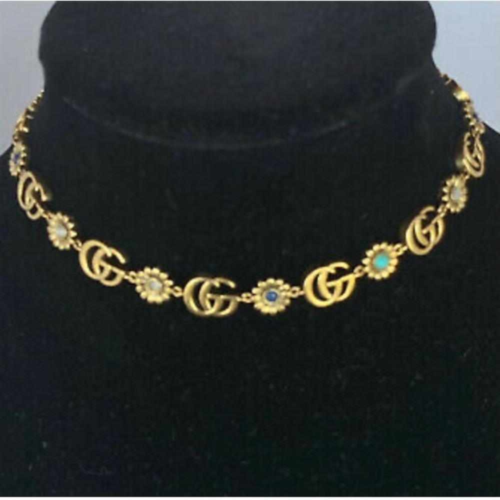 Gucci Aged metal necklace